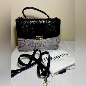 BRAHMIN SIMONE BLACK AND GREY